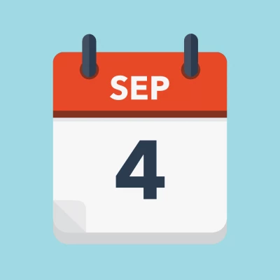 Calendar icon showing 4th September