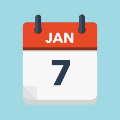 Calendar icon showing 7th January