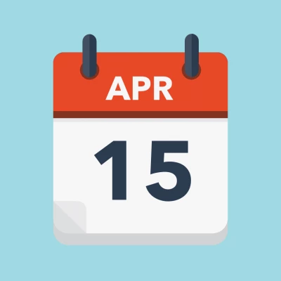 Calendar icon showing 15th April